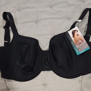 Vanity Fair Minimizer Black Bra